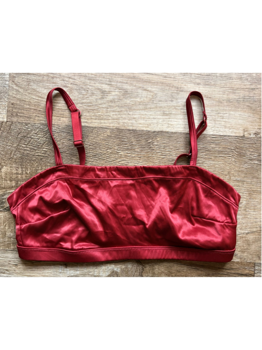 Aerie Red Satin Bralette / Bandeau – Size Medium